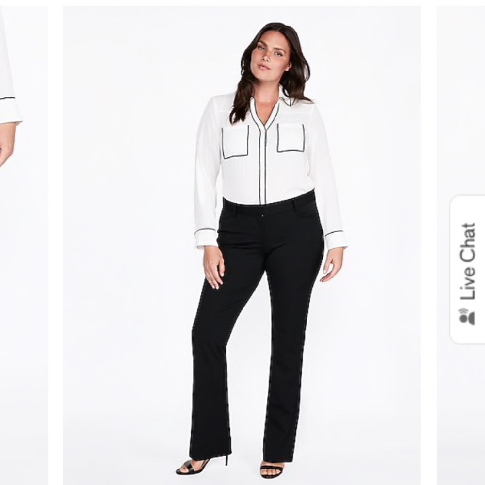 Low rise barely boot dress pants